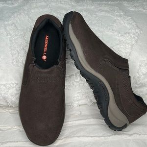 Merrell Slip On Mens Size 11.5 Espresso Performance Nubuck Shoes